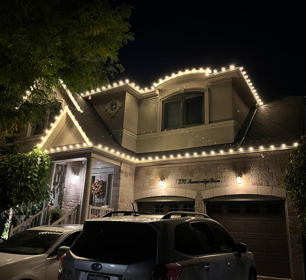 Christmas lights installation