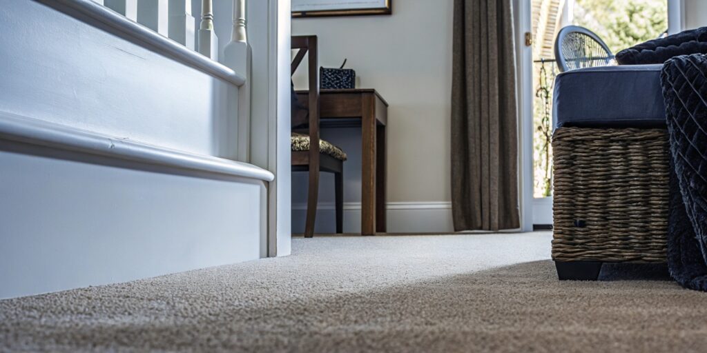 Evenly cleaned carpet in a Toronto home after proper drying and extraction