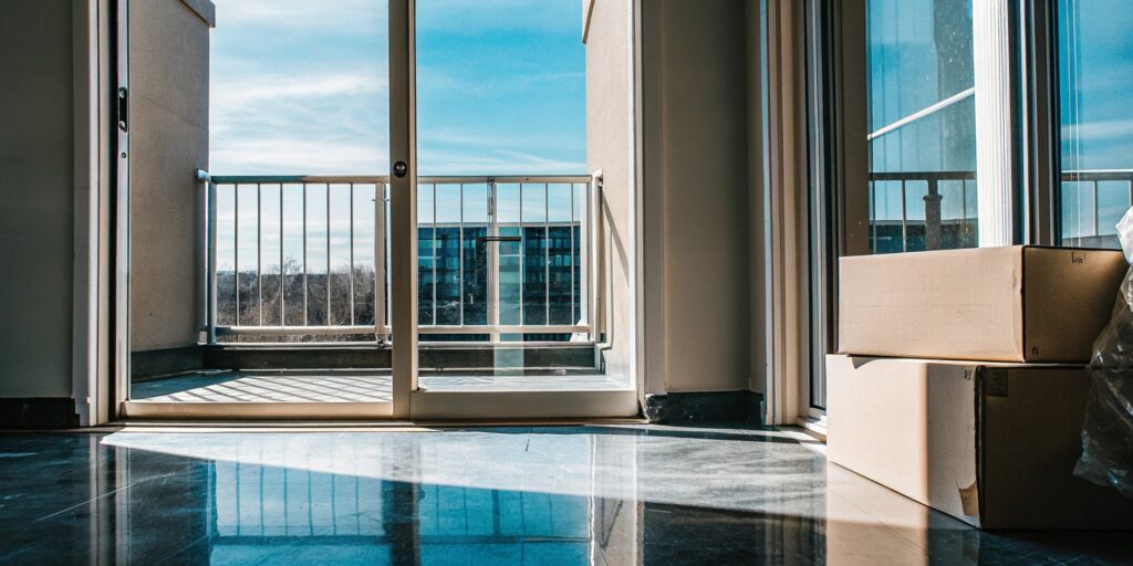 Clean, mostly empty Toronto apartment after deep cleaning before move-in