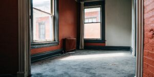 Empty Toronto rental apartment before move-in, showing subtle signs of previous tenant use