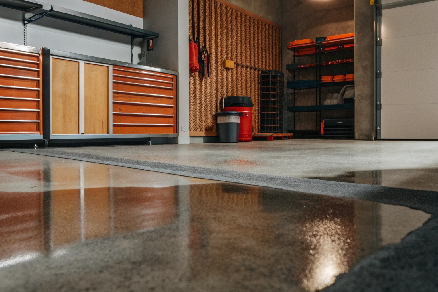 Garage and warehouse interior after industrial heavy duty cleaning in Toronto