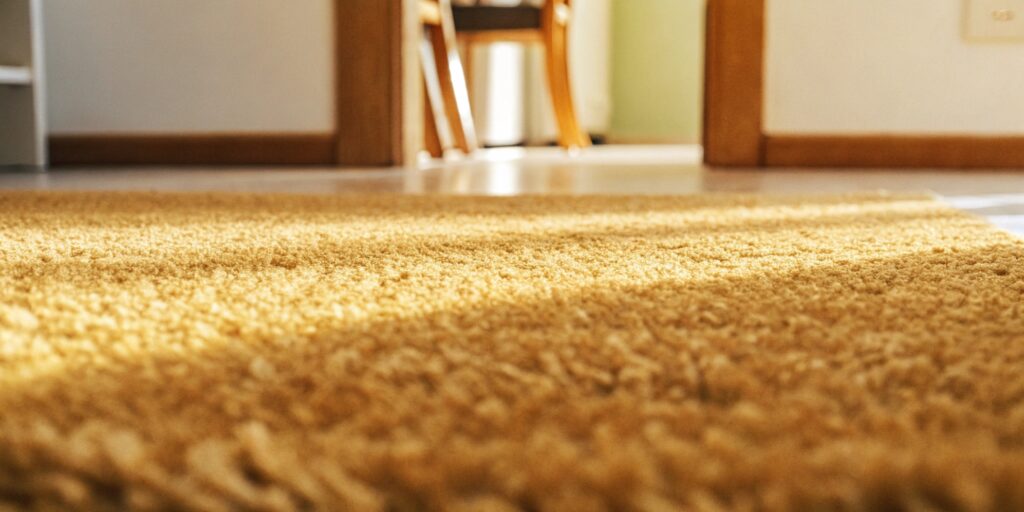 Well-maintained carpet in a Toronto home after proper cleaning and care