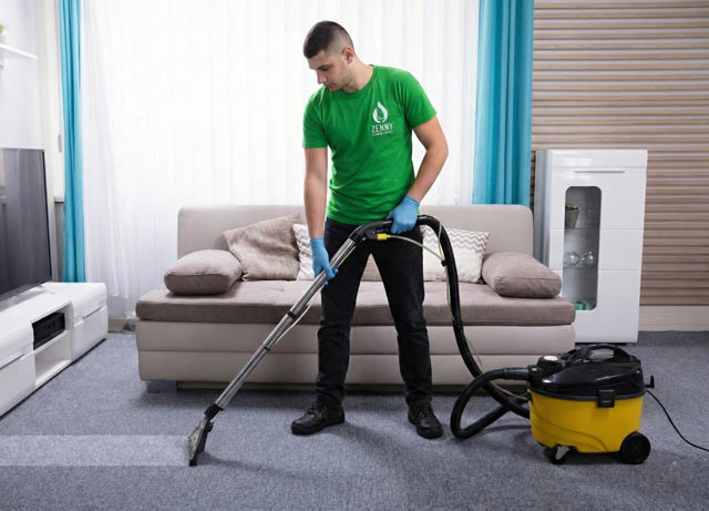 zenvy cleaner is vacuuming a rug